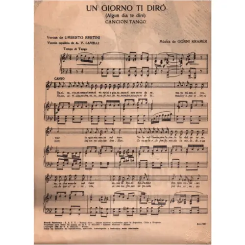 Un Giorno Ti Diro  (Edição Antiga)