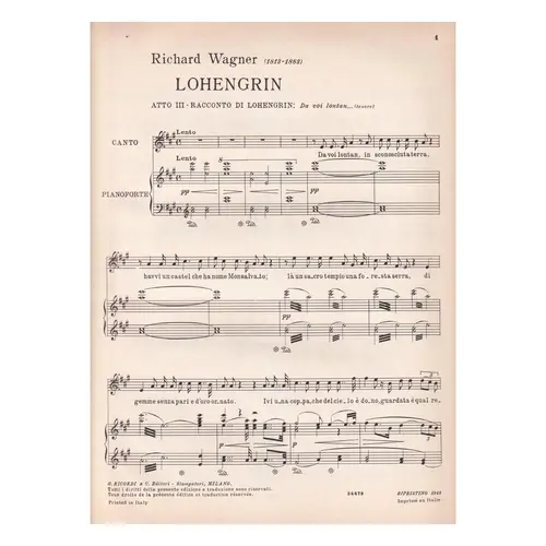 Lohengrin - Da Voi Lontan, In..