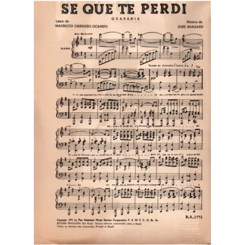 Se Que Te Perdi  - Guarania  (Edição Antiga)