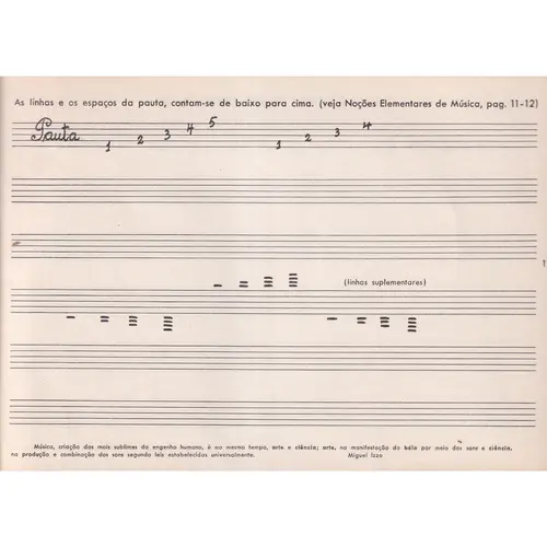 Minha Caligrafia Musical - 1. Caderno - Edição Antiga