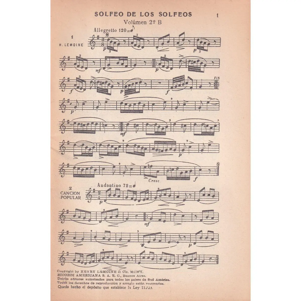 Solfeo de Los Solfeos Vol.2B  (Edição Antiga)