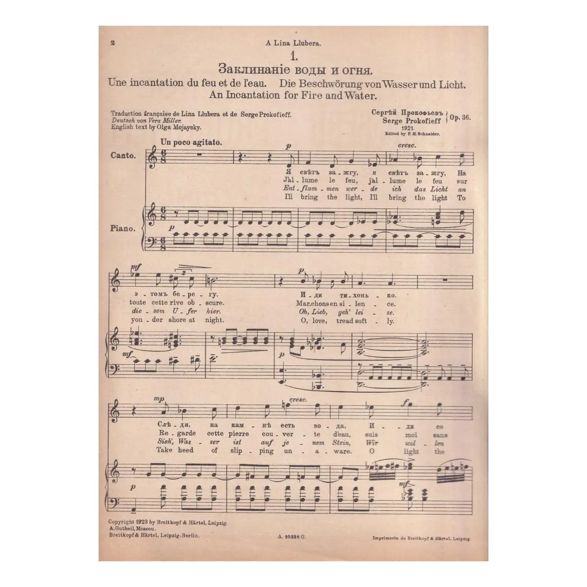 An Incantation For Fire And Water - Op.36 N.1  (Edição Antiga)