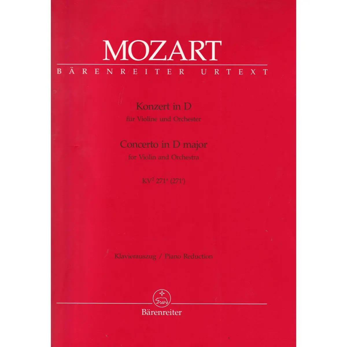 Concerto for Violin und Orchestra in D-major K. 271a - piano reduction