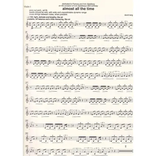 Almost All The Time for String Quartet - score + parts