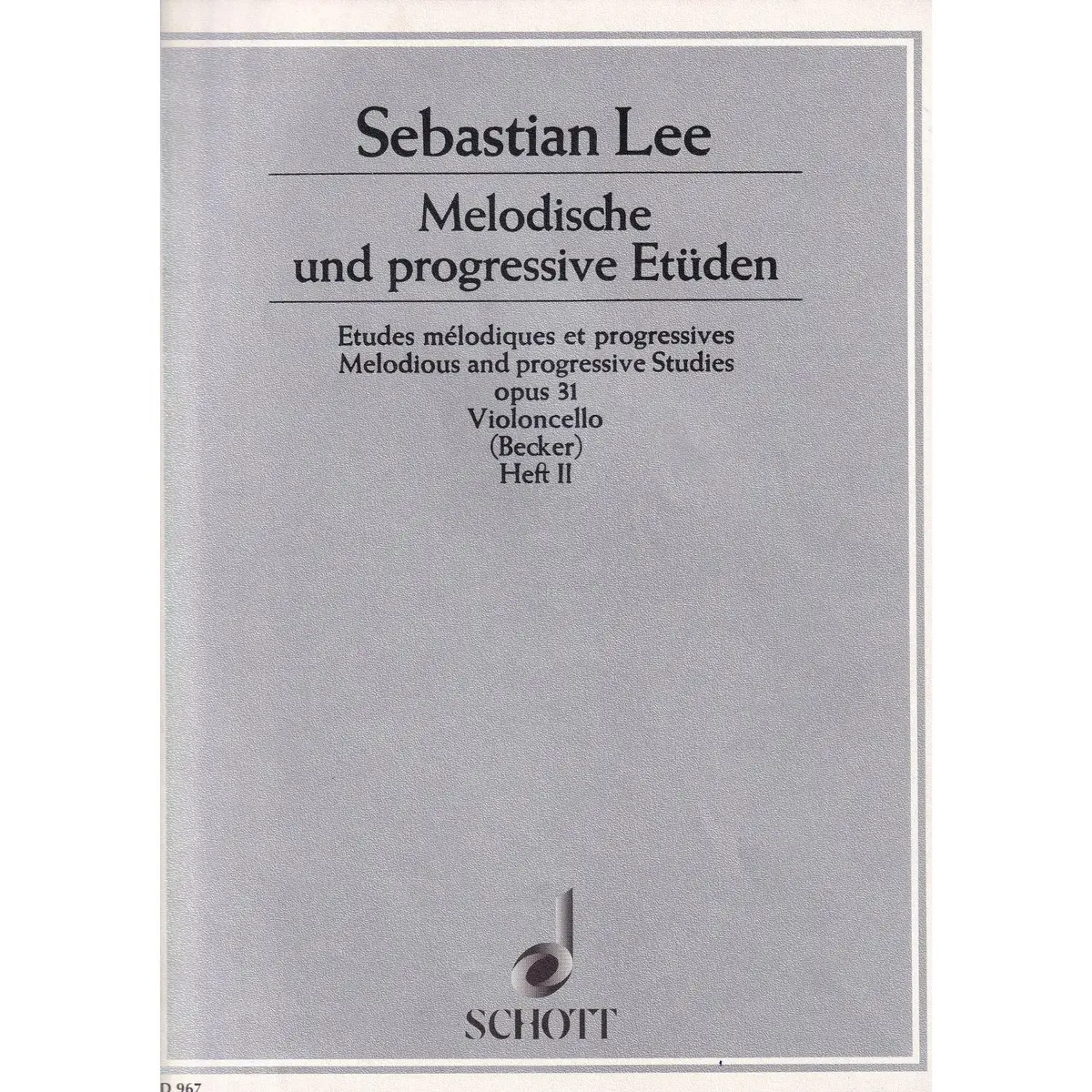 Melodische Und Progressive Etuden - Op.31 - Vol.2