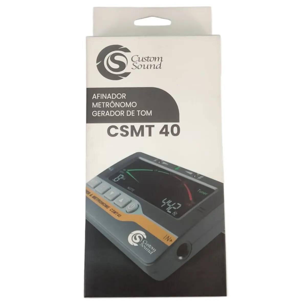 Metronômo afinador e diapasão com display digital Custom Sound CSMT-40