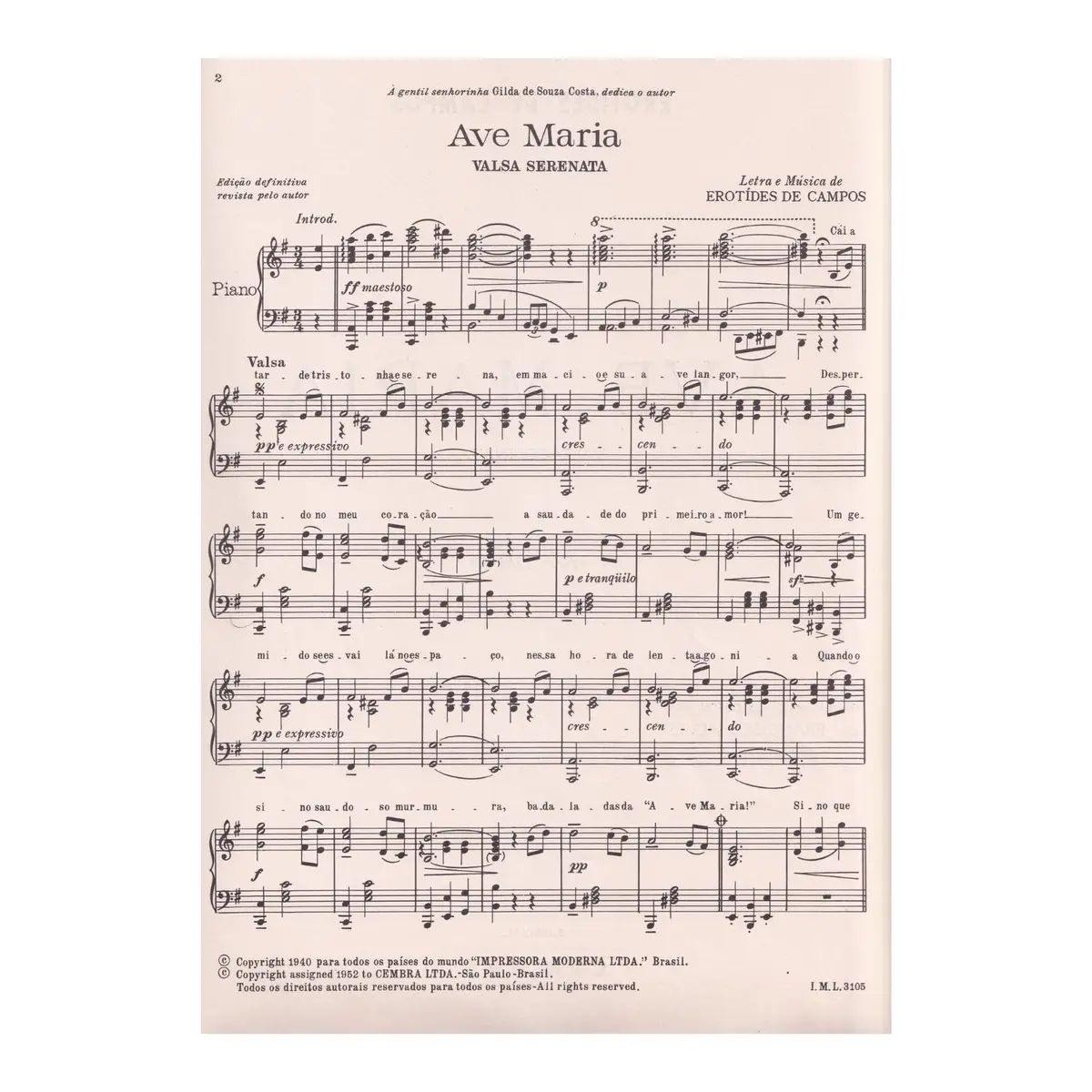 Ave Maria - Valsa Serenata
