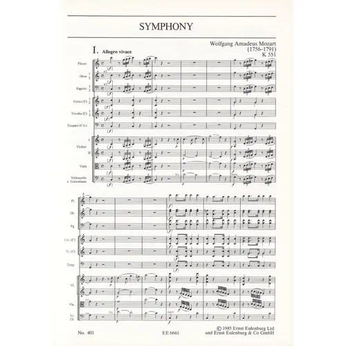 Symphony (Jupiter) C Major/Kv 551