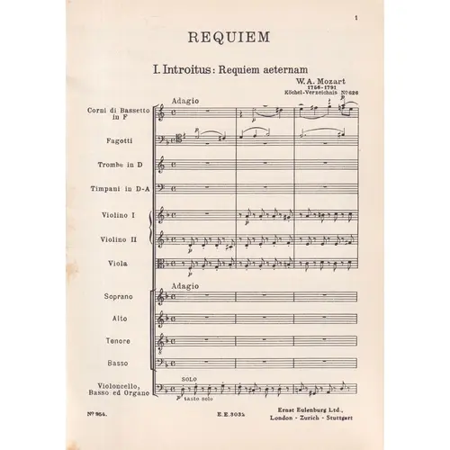 Requiem - Kv 626  (partitura de bolso)