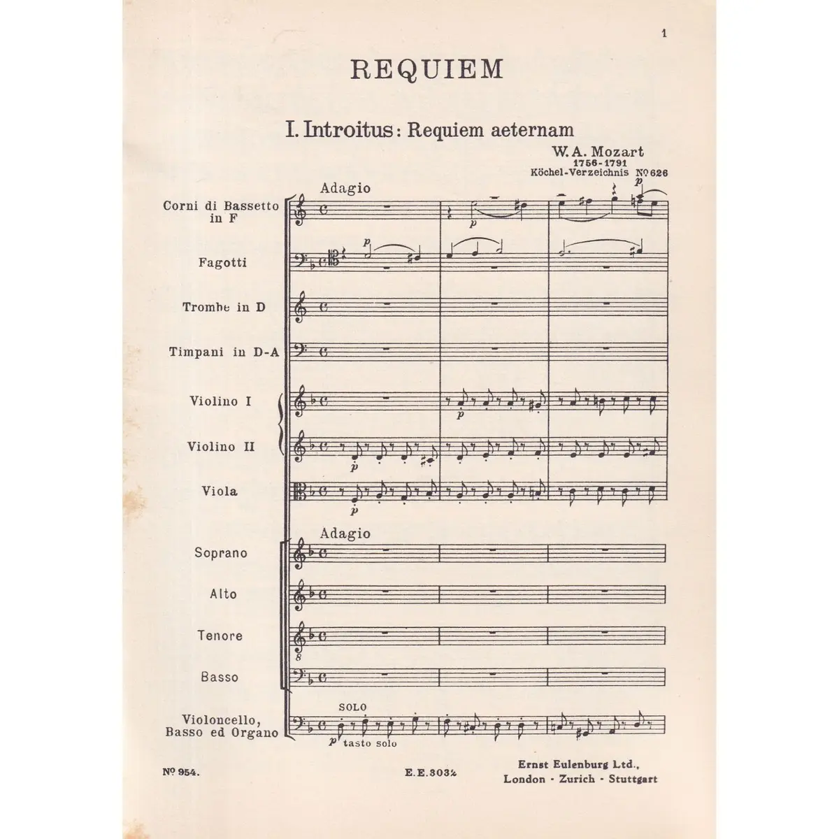 Requiem - Kv 626  (partitura de bolso)