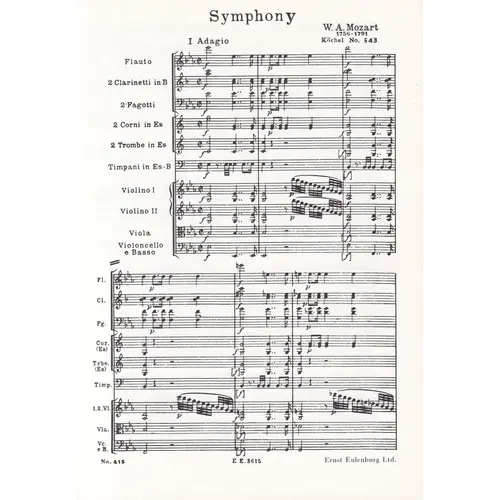 Symphony Es-Dur - Kv 543 (partitura de bolso)