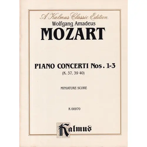 Piano Concerti N.1/2/3-K.37/39/40