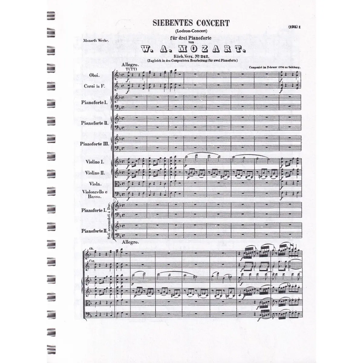 Piano Concertos N.78-K.242/246