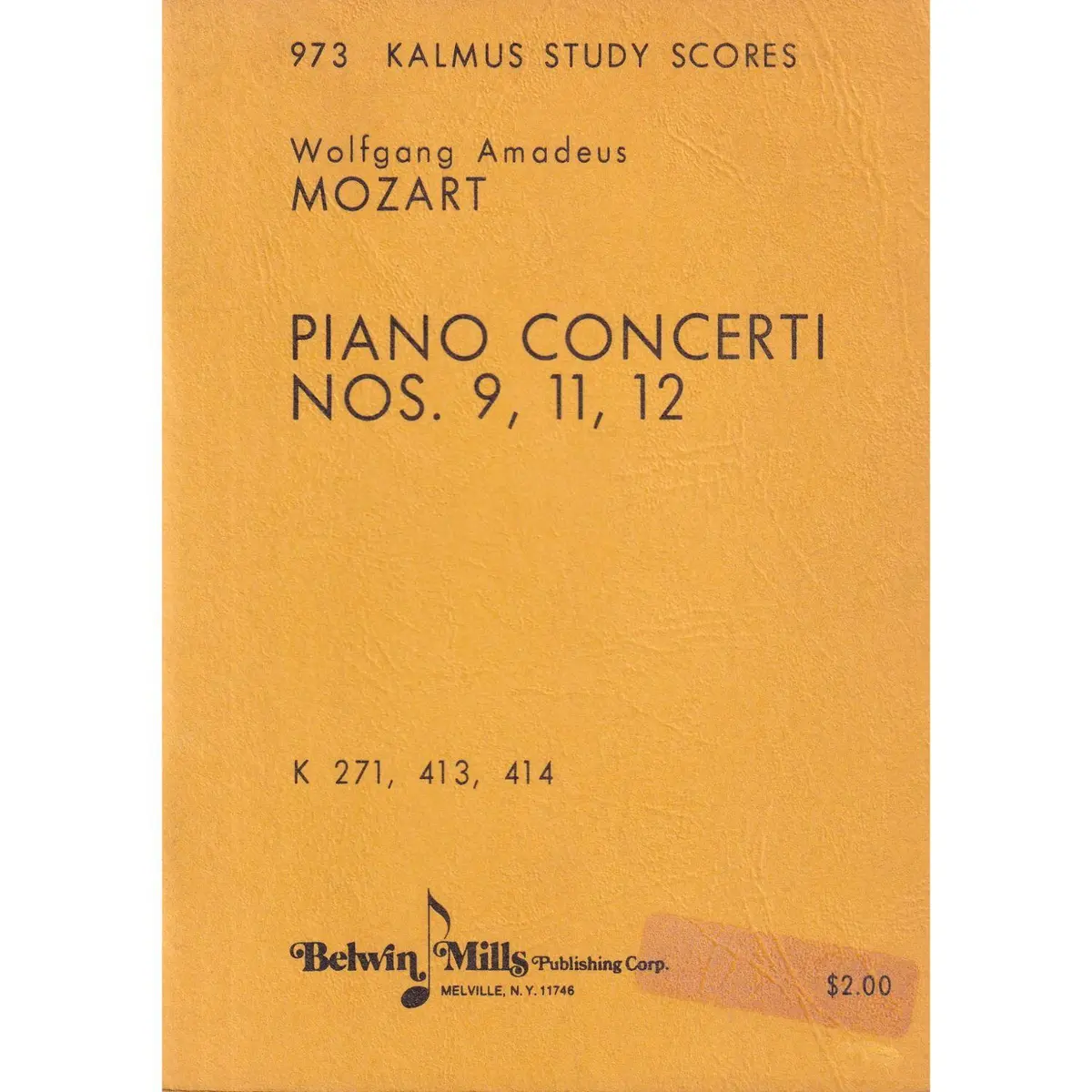 Piano Concerti N.9, 11, 12  (partitura de bolso)