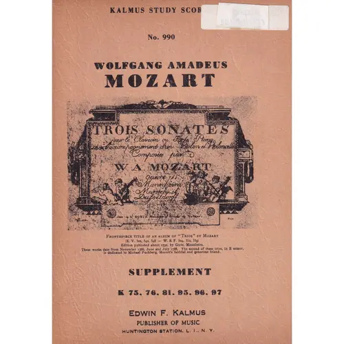 Supplement Kv 75, 76, 81, 95, 96, 97  (partitura de bolso)