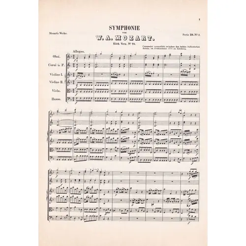 Supplement Kv 75, 76, 81, 95, 96, 97  (partitura de bolso)