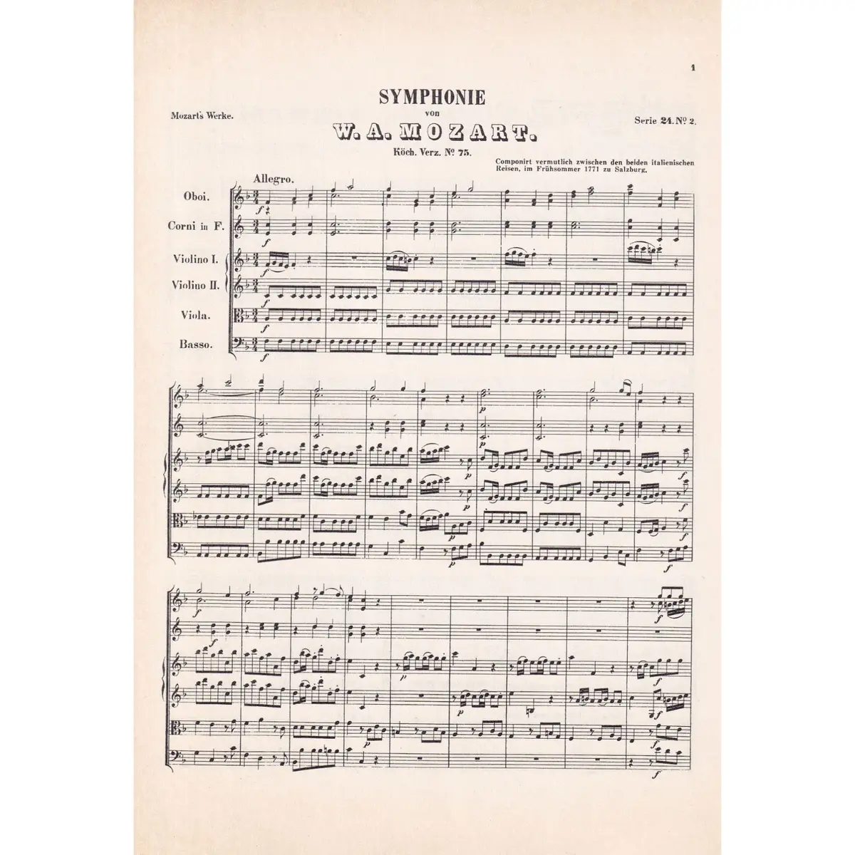 Supplement Kv 75, 76, 81, 95, 96, 97  (partitura de bolso)