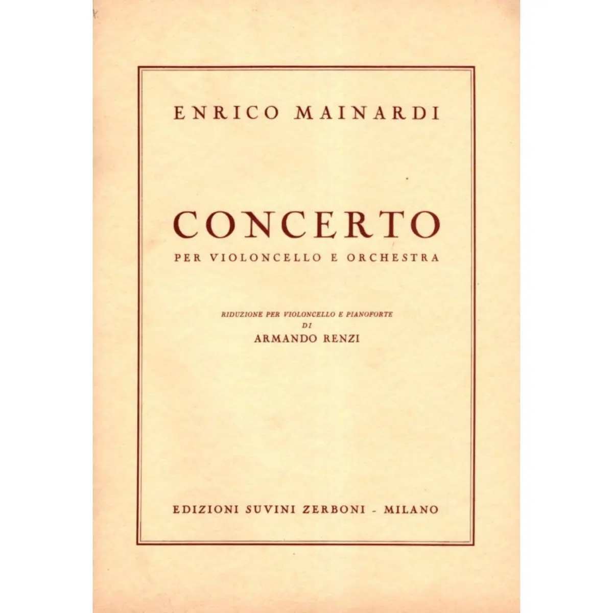 Concerto Per Violoncello   (Edição Antiga)
