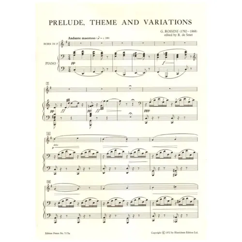 Prelude, Theme And Variations (1857)