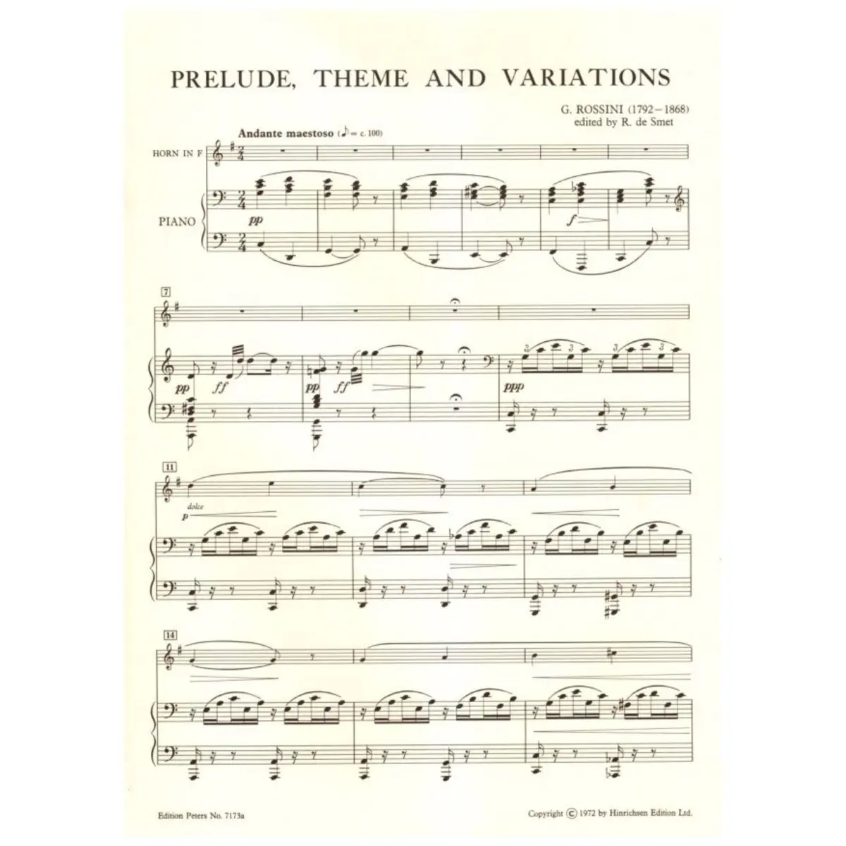 Prelude, Theme And Variations (1857)