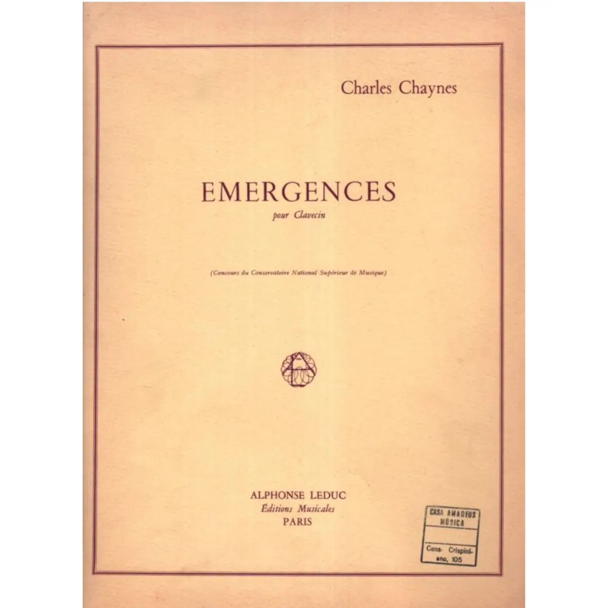 Emergences Per Clavecin