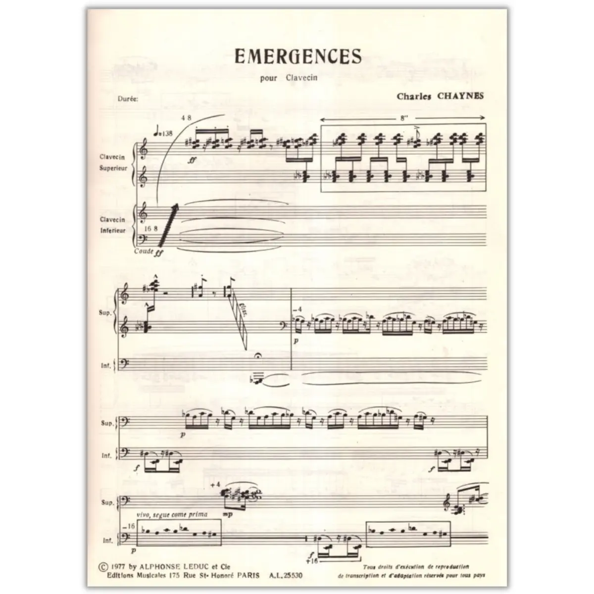 Emergences Per Clavecin
