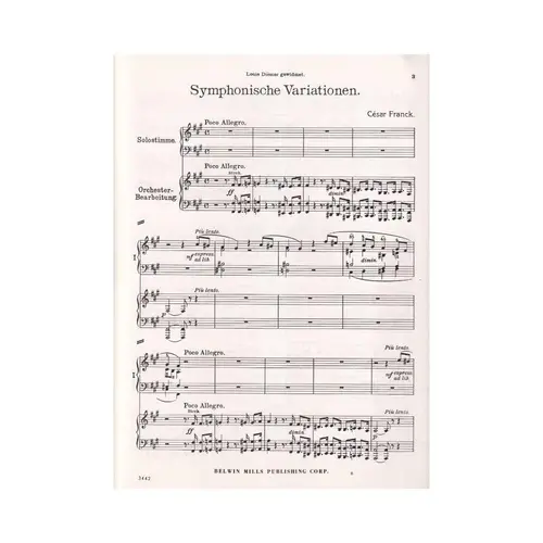 Symphonic Variations - 2 pianos 4 hands