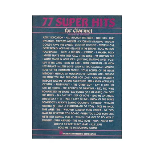 77 Super Hits for Clarinet
