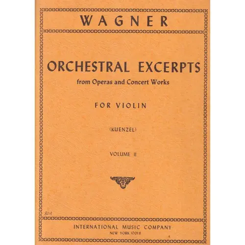 Orchestral Excerpts from Operas and Concert Works for Violin Vol.02
