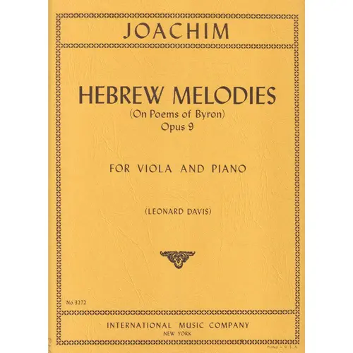 Hebrew Melodies - Op.9  (On Poems Of Byron)