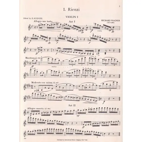 Orchestral Excerpts from Operas and Concerts Works for violin Vol.01