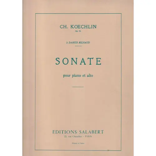 Sonate Pour Piano e Viola - Op.53