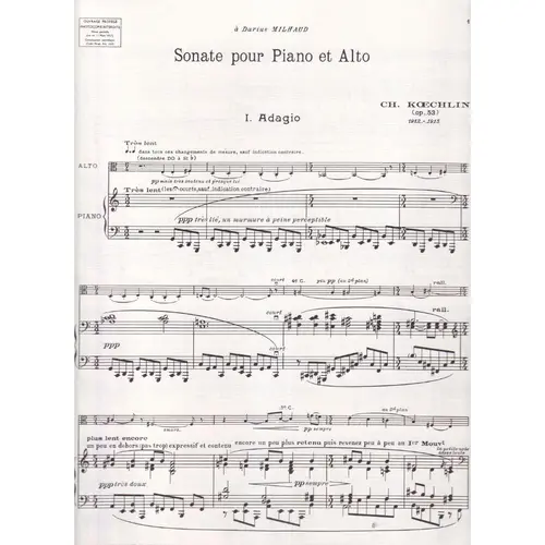 Sonate Pour Piano e Viola - Op.53