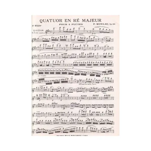 Quartet in d major for four flutes - op. 103
