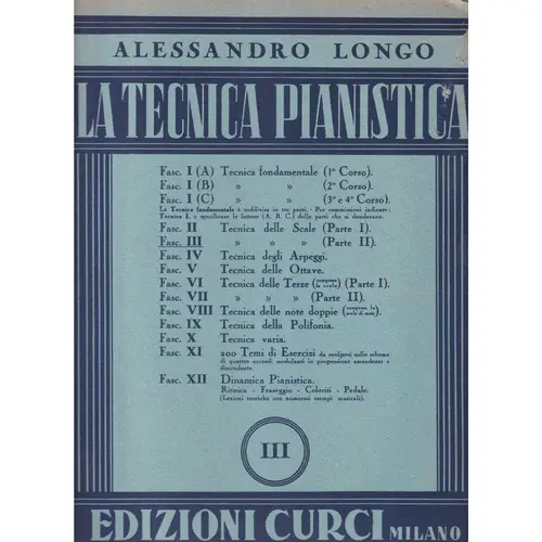 La Tecnica Pianistica - Vol.03 - Tecnica Della Scale ( parte II )