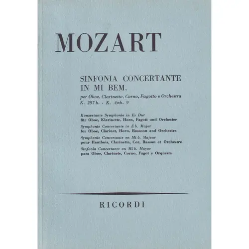 Sinfonia Concertante In Mib Maj - Kv 297 B. (partitura de bolso)