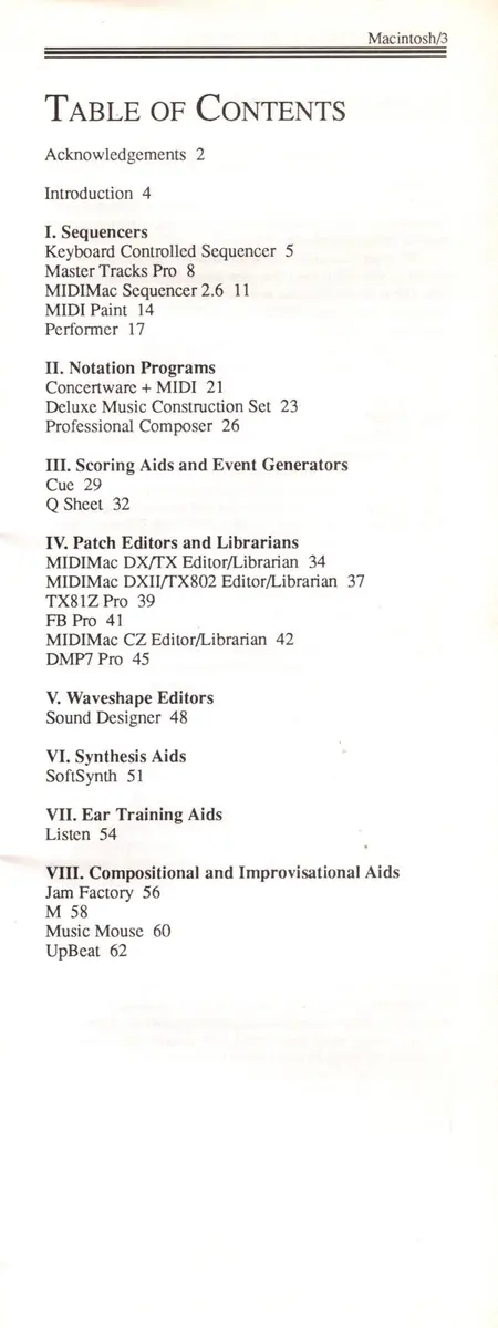 Compact Guide To Midi Software For The Macintosh