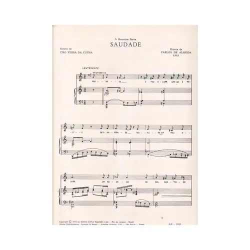 Saudade para canto e piano
