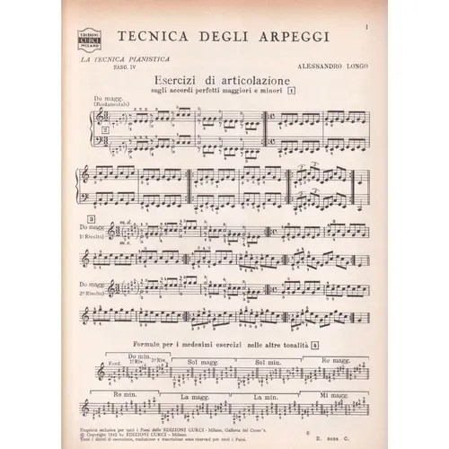 La Tecnica Pianistica - Vol.04  - Tecnica degli Arpeggi