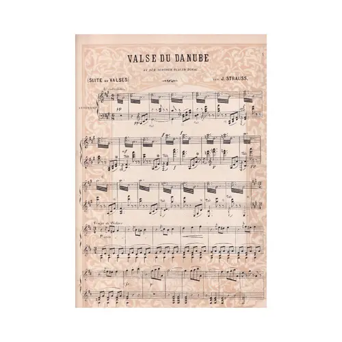 Valse du Danube para piano - edição antiga