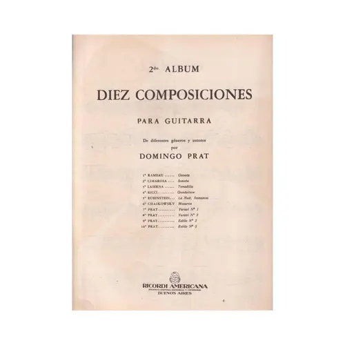 Diez Composiciones para guitarra - 2.do album