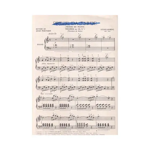 Priere du Matin - op. 130 n.1 para piano