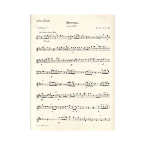 Serenade op.109 n.1 fur flote (violine) und guitarre