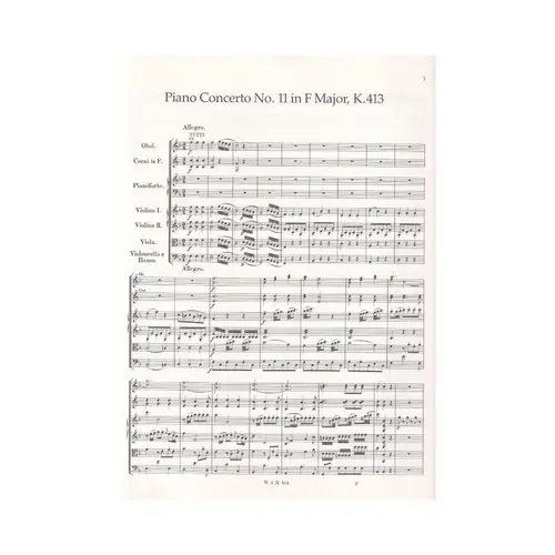 Piano concertos nos. 11 - 16 in full score