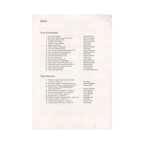 Singet dem Herrn - neue kirchenlieder und psalmotetten