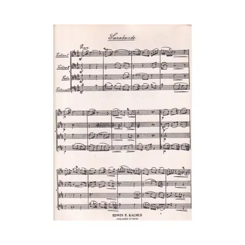 Sarabande for string orchestra - edição antiga