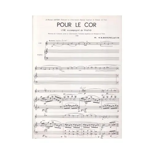Pour le Cor accompagne de piano