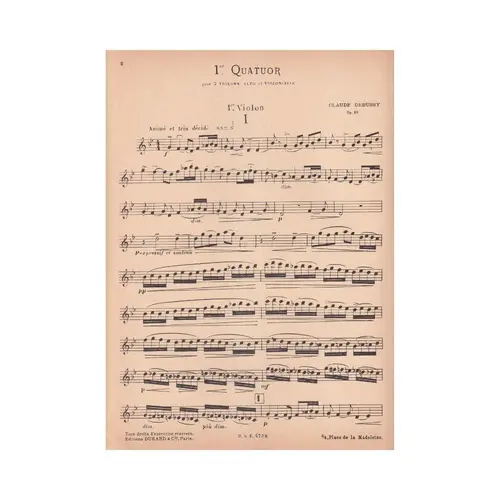 1er Quatuor pour 2 violons, Alto et Violoncelle; partes