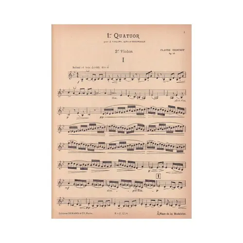 1er Quatuor pour 2 violons, Alto et Violoncelle; partes