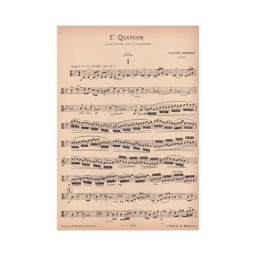 1er Quatuor pour 2 violons, Alto et Violoncelle; partes
